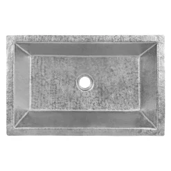22" x 14" Nickel Plated Heavy Gauge Bathroom Sink