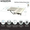 28" x 21" Wall Mount Fold Down Shower Seat in Brushed Stainless Steel