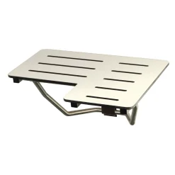 28" x 21" Wall Mount Fold Down Shower Seat in Brushed Stainless Steel