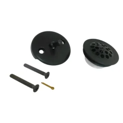 Zinc Alloy Trip Lever Tub Drain Conversion Kit in Matte Black
